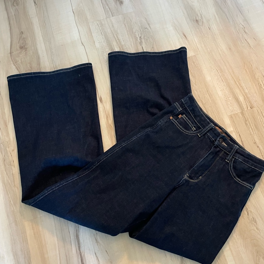 Judy Blue Dark Blue Retro Wide-Leg Jeans